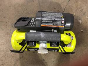 RYOBI ONE 1 Gal. 120 PSI Portable 18V Horizontal Air Compressor ( 0.5 CFM at 90 PSI ) Customer Returns See Pictures