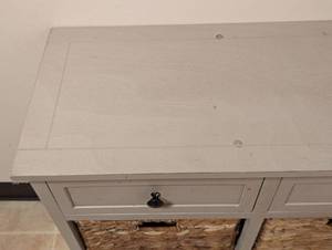 lot 53 image: Small Grey Painted Storage Cabinet