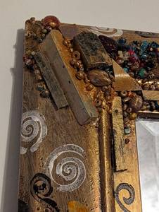 lot 42 image: Large Unique Artisan Painted Mirror