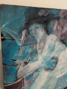 lot 25 image: Abstract Woman Canvas Painting by Michelle Galbrecht
