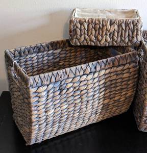 lot 61 image: Decorative Woven Storage Baskets