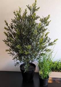 lot 64 image: Decorative Potted Faux Foliage