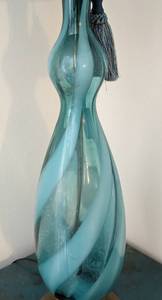 lot 26 image: Swirled Blue Murano Glass Table Lamp