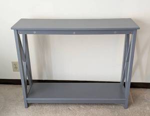 lot 29 image: Grey Wood Console Table