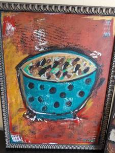 lot 73 image: Pair of Small Colorful Paintings Abstract by B. Spoke
