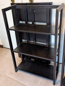 lot 78 image: Four Collapsible Wood Shelves