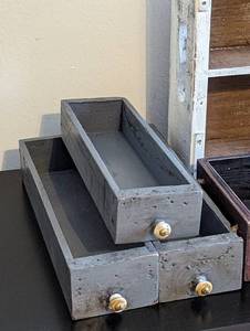 lot 108 image: Decorative Wood StorageOrganizer Boxes