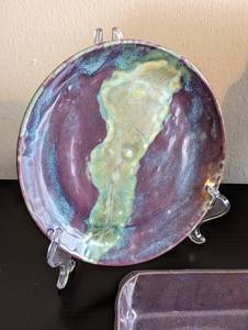 lot 116 image: Decorative Pottery in Hues of Purple and Blue
