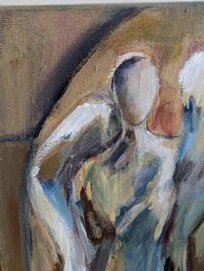 lot 168 image: Small Acrylic on Canvas Angel Painting by Rebecca Koponen