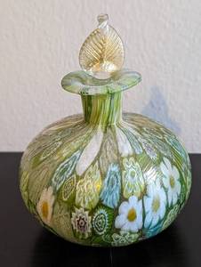lot 207 image: Pair of Pretty Art Glass Perfume Bottles