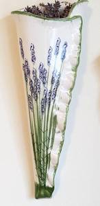 lot 202 image: Floral Ceramic Artisan Wall Hangings
