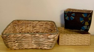 lot 228 image: Eight Wonderful Wicker Baskets For Storage