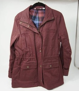 lot 11 image: Vintage L. L. Bean 34 Length Trench-Style Flannel-Lined Coat Jacket Burnt Red Draw-String Waist Womens Size Small Regular...