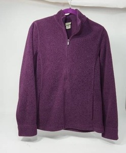 lot 15 image: Womens Small Regular L. L. Bean ID No.259072 Plush Wine Berry Purple Fleece Zipper Jacket Coat...