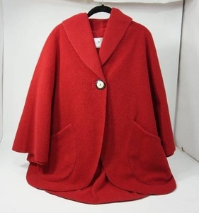 lot 17 image: Vintage Womens Small Regular JANSKA Clothing That Comforts Red Wool Cape Coat...