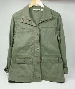 lot 21 image: Womens Small Regular L. L. Bean Avocado Military Green Trench-Style Jacket Coat...