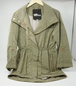 lot 22 image: Womens Small The Dinmore Sage Green Trench-Style Windbreaker Jacket Coat...