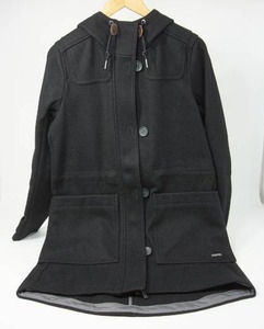 lot 23 image: NWT...New with Tags L. L. Bean Womens Small Regular West End Black Wool Hooded Zipper Dress Coat 514668...