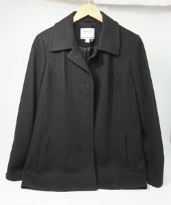 lot 25 image: Nautica Womens Black Wool Coat...