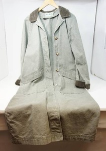 lot 32 image: Vintage LL Bean Womens Gray Canvas Duster Trench Barn Coat