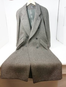 lot 37 image: Vintage Womens Bernard By Harve Bernard 100% Wool Double-Breasted Tweed Full-Length Dress Coat Size 8