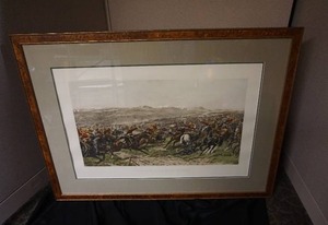 lot 55 image: Vintage Artwork Large Framed The Charge of the Heavy Brigade