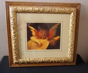 lot 61 image: Vintage Art Beautifully Framed Piece By Artist Rosso Fiorentino (1495-1540)  Angel Musician Uffizi Gallery Florence, Italy
