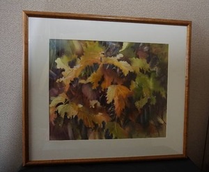 lot 66 image: Signed Still Life Leaf Watercolor By Local Minnesota Artist Patricia Geisheker 1921-2017