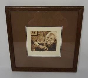 lot 77 image: Signed Artwork Wistful Reflection 310 By Artist Wanda Leisten