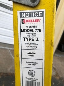 lot 170 image: Nice Keller 6 Fiberglass Ladder