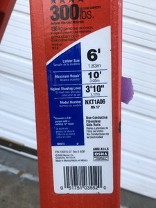 lot 172 image: Like-New WERNER 6 Fiberglass Ladder