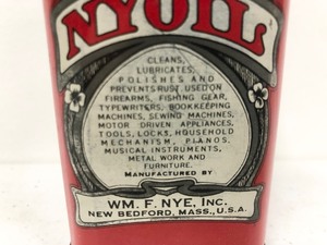 lot 188 image: Neat Old Vintage NYOIL Advertising Handy Oiler Oil Can