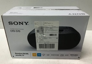 lot 206 image: New in Box SONY Model CFD-S70 RadioBoomboxCassette Player