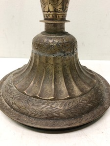 lot 234 image: Old Vintage Etched Brass Hookah Base
