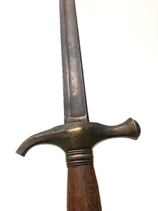 lot 248 image: Antique Straight Blade Sword wBrass Hardware