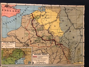lot 253 image: LARGE Framed World Map