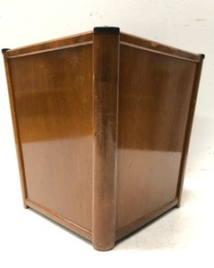 lot 260 image: Mid Century 1960s era NUCRAFT Wood Wastebasket