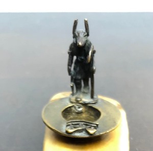 lot 261 image: Old Vintage Egyptian Bone & Bronze Smoking Pipe