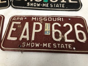 lot 279 image: Group of Vintage License Plates
