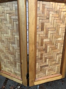 lot 287 image: Mid Century 1960s era Marquetry Style Folding Room Divider Screen