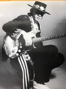 lot 312 image: Heavy Plastic Record Store Display Poster STEVIE RRAY VAUGHAN