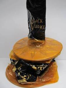 lot 60 image: LARGE 5 Vintage Black Velvet Whiskey Inflatable Advertising Display Bottle