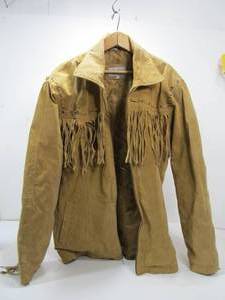 lot 79 image: Nice Mens Fringed Western Leather Jacket - Size XL