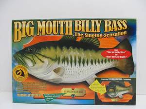 lot 24 image: New in Box BIG MOUTH BILLY BASS SingingDancing Fish Mount