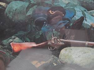 lot 316 image: Vintage Poster Model 1855 Rifle Musket Civil War Framed 23.5