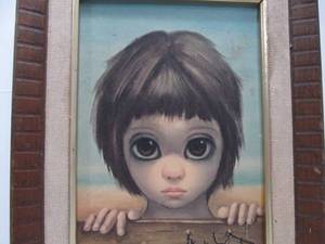 lot 317 image: Vintage Walter Keane Watching Big Eyes 1962 Framed Margaret Keane 14