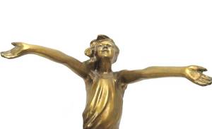 lot 101 image: The Good Fairy Bronze Finish Statue 1916 J M Raleigh Art Deco 11