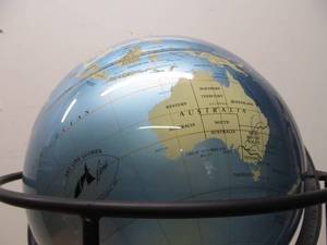 lot 329 image: Commemorative Millennium Edition Artline Globes Spherical Concepts 12 Clear Acrylic World Metal Stand Floor Globe