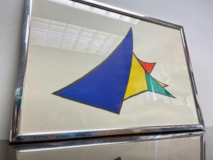 lot 346 image: Framed Vintage ALEXANDER CALDER Litho Print - DLM 141 Chasse Neige