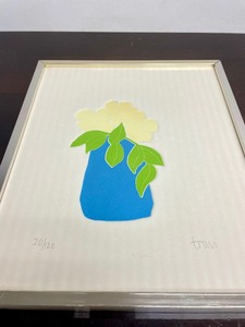 lot 341 image: Vintage Signed Numbered Floral Lithograph